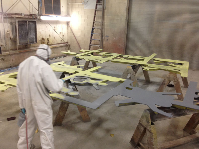 Spraying epoxy primer