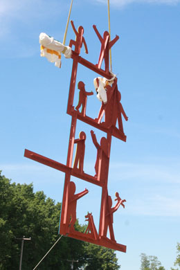 Lifting the East Wall Sculpture