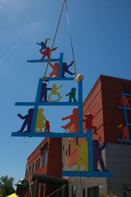 Lifting the South Wall Sculpture