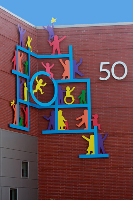 Wall Sculpture at Baystate Children's Hospital