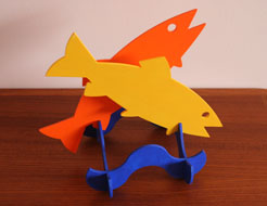 Desktop Fish 2 - wood