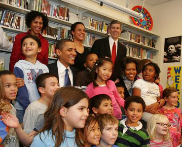 The Obamas at Capital City Public Charter School