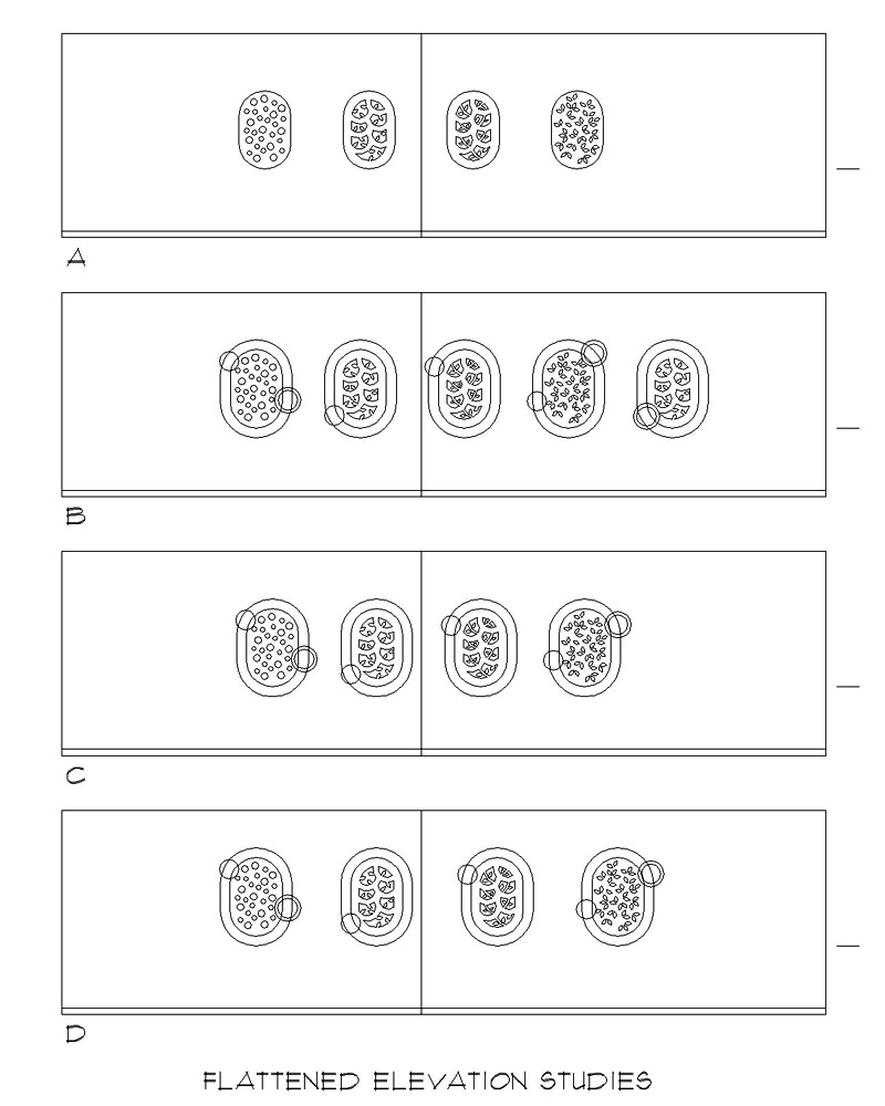 Flattened Elevation Studies A thru D