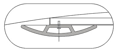 Mosaic element - convex in section