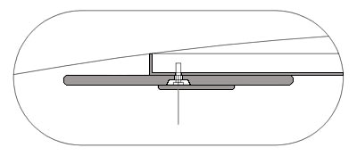 Mosaic element - flat circle in section