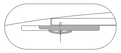 Mosaic element -petal in section