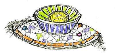 mosaic element - bowl