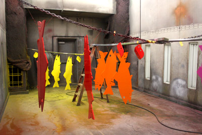 The paint booth