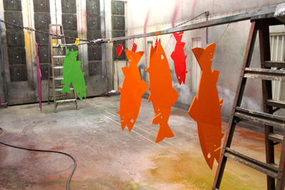 The fish in the paint booth