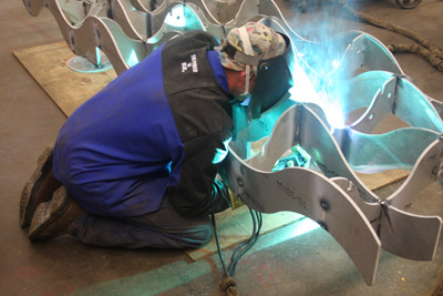 Welding the creek elements