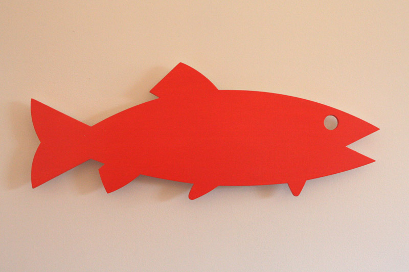 Wall Mounted Fish 1 - painted wood